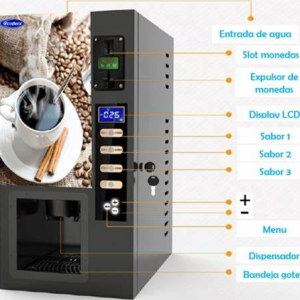 DISPENDEDORA DE CAFE ECOBECK MODELO GTD203 VERSION VENDING CON FICHERO