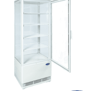 VITRINA VERTICAL REFRIGUERADA MOD. KVVS-98L, 5 NIVELES, BLANCA- NEGRA